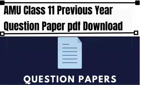 AMU Class 11 Previous Year Question Paper pdf Download