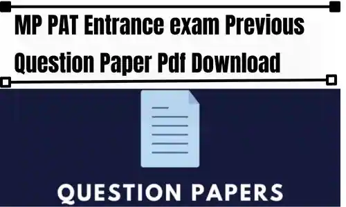 MP PAT Entrance exam Previous Question Paper Pdf Download