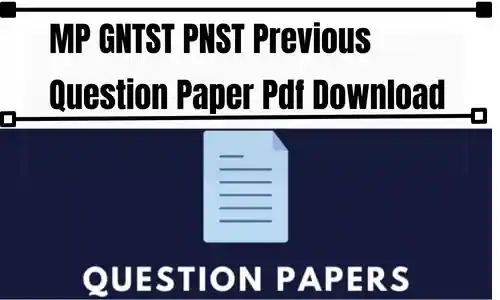 MP GNTST PNST Previous Question Paper Pdf Download