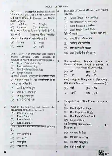 RSMSSB Pashu Paricharak Previous Year Paper In Hindi Pdf Download
